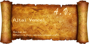 Ajtai Vencel névjegykártya